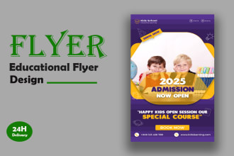 design educational flyers or any flyers, banners