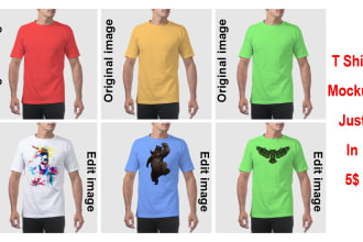 make you mockup with t shirt design and your logo in 24hrs