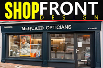 design stunning shopfront, storefront, window graphics, signage