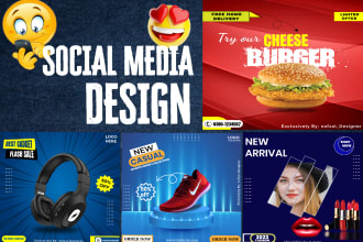 design modern social media posts, banner ads for facebook, instagram, linkedin