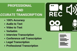 transcribe your english, pidgin, yoruba and igbo audio and video files