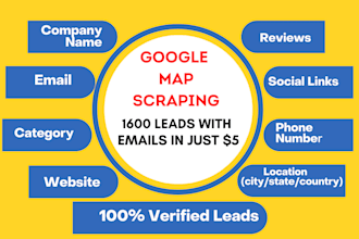scrap google maps data for business leads with verified emails