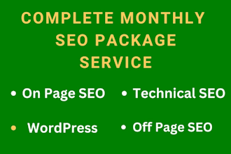 provide complete monthly SEO package service