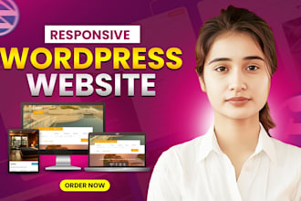 design responsive portfolio website landing page on wordpress