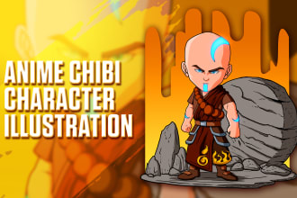 design anime chibi character illustration