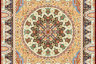 draw high resolution rug patterns