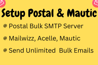 setup bulk email smtp server using postal with mautic