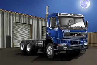 draw your cars or any vehicle into realistic vector art