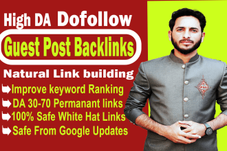 do high quality dofollow SEO backlinks with guest post to boost organic traffic