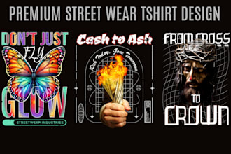 create attention grabbing streetwear tshirt design