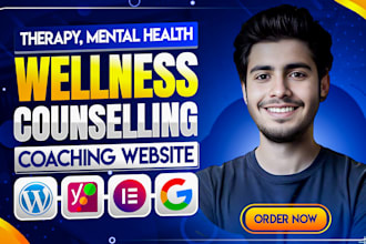 design medical, therapy, mental health, wellness, counselling, coaching website