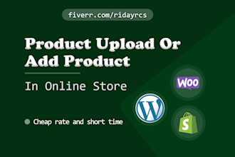 product upload or add product in wordpress or shopify online store