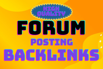 manually create 70 forum posting to unique domain site for google ranking