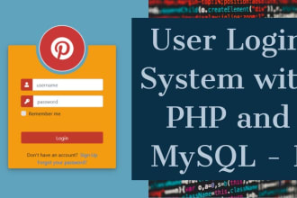 create login, registration and forgot password system in PHP