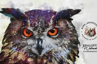 create realistic watercolor illustration