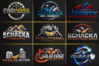 make painting, home repair, handyman, real estate and construction logo