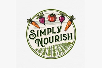 make modern luxury vegetable business logo design