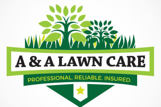 make modern luxury lawn care logo design