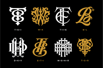 design initial monogram logo design lettermark