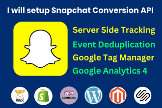 setup snapchat conversion API server side tracking via GTM