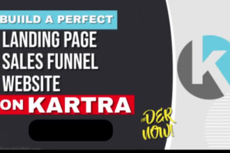 create kartra sales funnel landing page