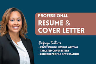 write professional resume, cover letter and linkedin optimization