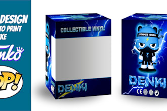 do a funko pop box design ready to print