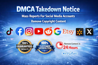 remove copyright takedown harassing mass reports facebook instagram youtube dmca