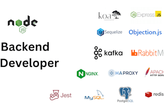 develop rest api services in nodejs koajs expressjs with ORM on mysql postgres