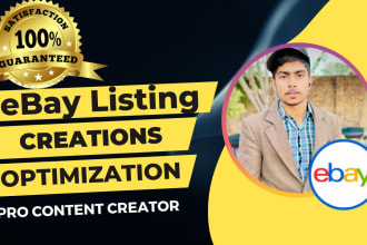 do ebay pro listing creation and optimized SEO title with html description