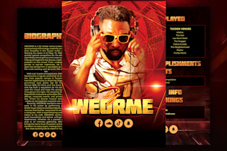 design artist epk, media kit, one sheet