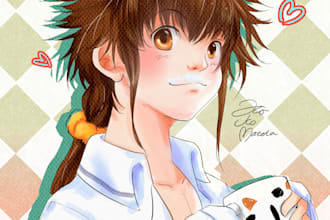 draw your oc or favorite character in 90s manga style