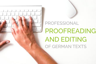 proofread and copy edit your german text, document or website