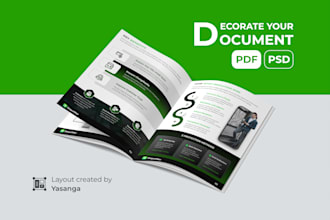 design business brochure, flyer or custom marketing PDF