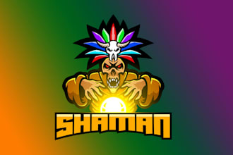 do good looking creative shaman logo with free source file