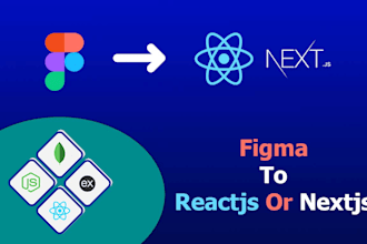 convert figma to reactjs or nextjs responsive website
