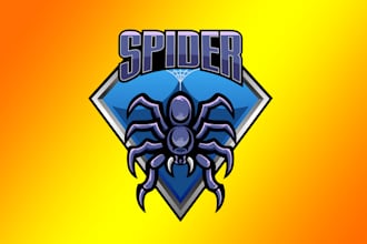 make an amazing spider mascot logo design in one day