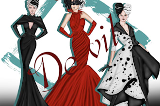 create digital fashion illustrations