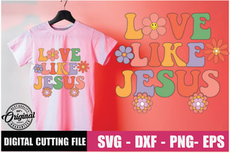 do creative retro jesus and custom graphic t shirt design
