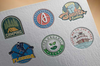design vintage retro stamp, seal , badge logo design
