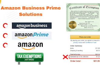 provide you amazon business prime plus tax exemption without your llc