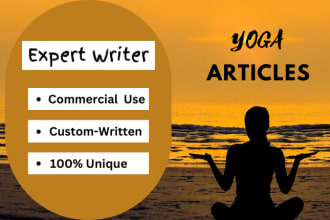 write a yoga, health, and wellness article or blog post