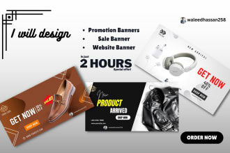design your youtube thumbnails or sale, promotion, and web banners