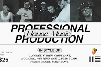 produce you a professional tech or bass house track