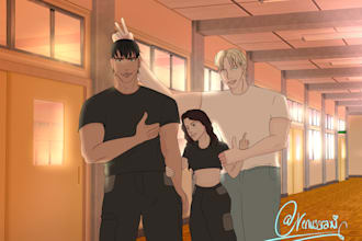 design webtoon character and story special for you
