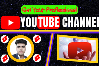 create, setup, and design a youtube channel also SEO
