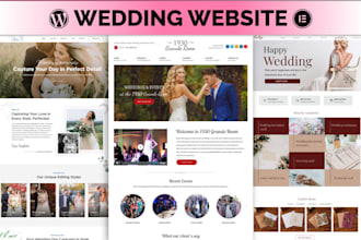 design beautiful photography, wedding wordpress website