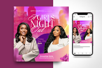 design a creative and party flyer, birthday, church flyer