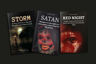 design horror, thriller, mystery, crime book or ebook cover