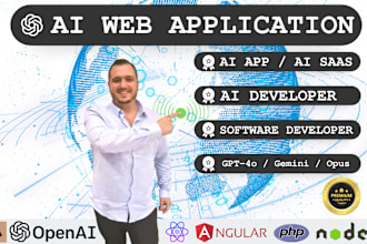 develop chatgpt ai app, ai saas, ai web application, llm ai software developer
